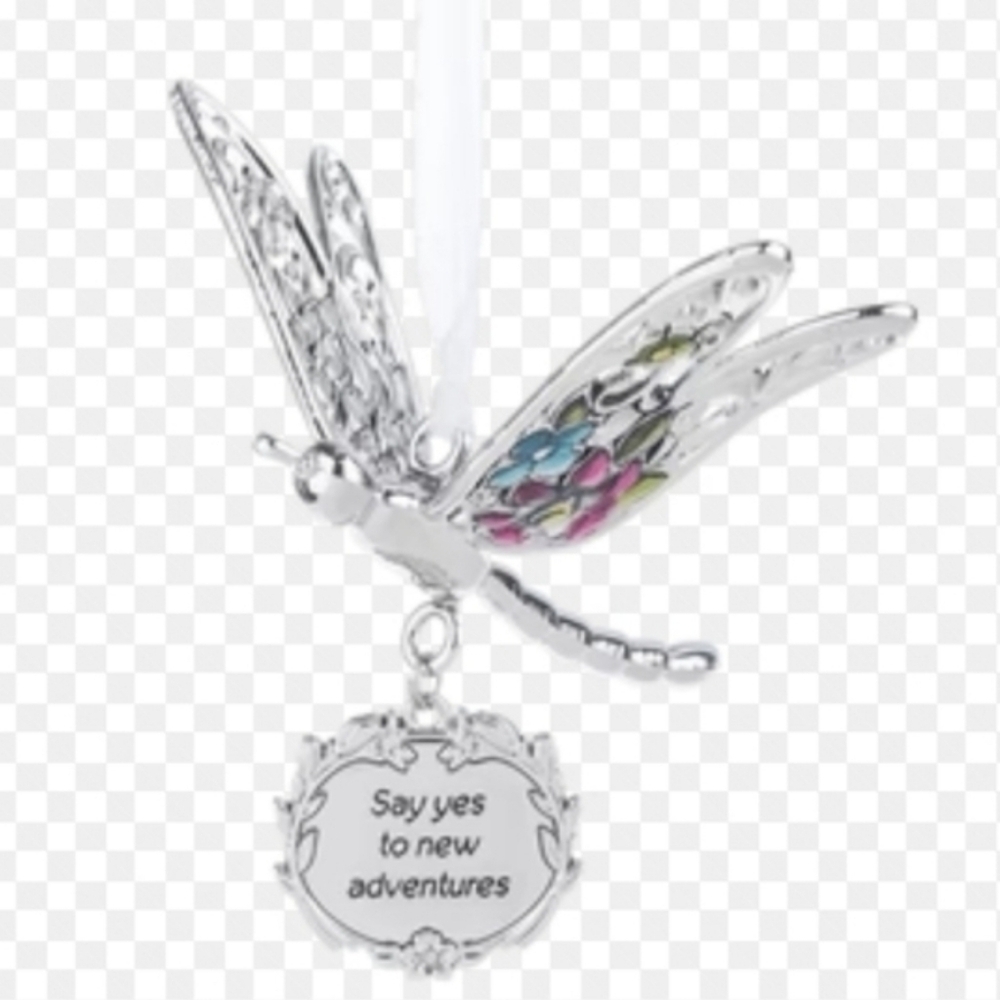 Bejeweled Dragonfly Ornament With Inspirational Verse - Picture 5 of 6
